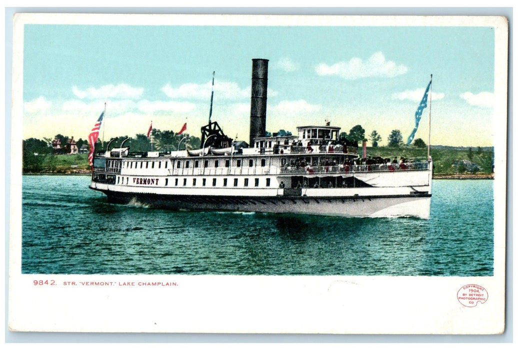 c1920's Steamer Vermont Lake Champlain Whitehall New York NY Unposted Postcard