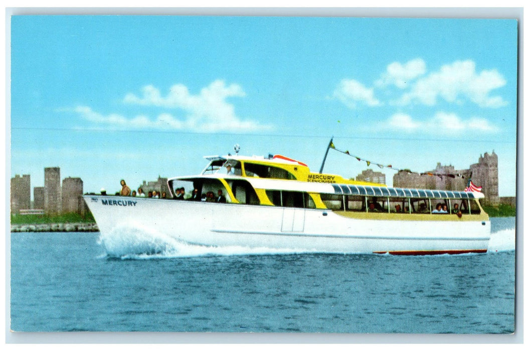 1910 Mercury Sightseeing Boats Mercury Scenicruiser Lake Michigan MI Postcard
