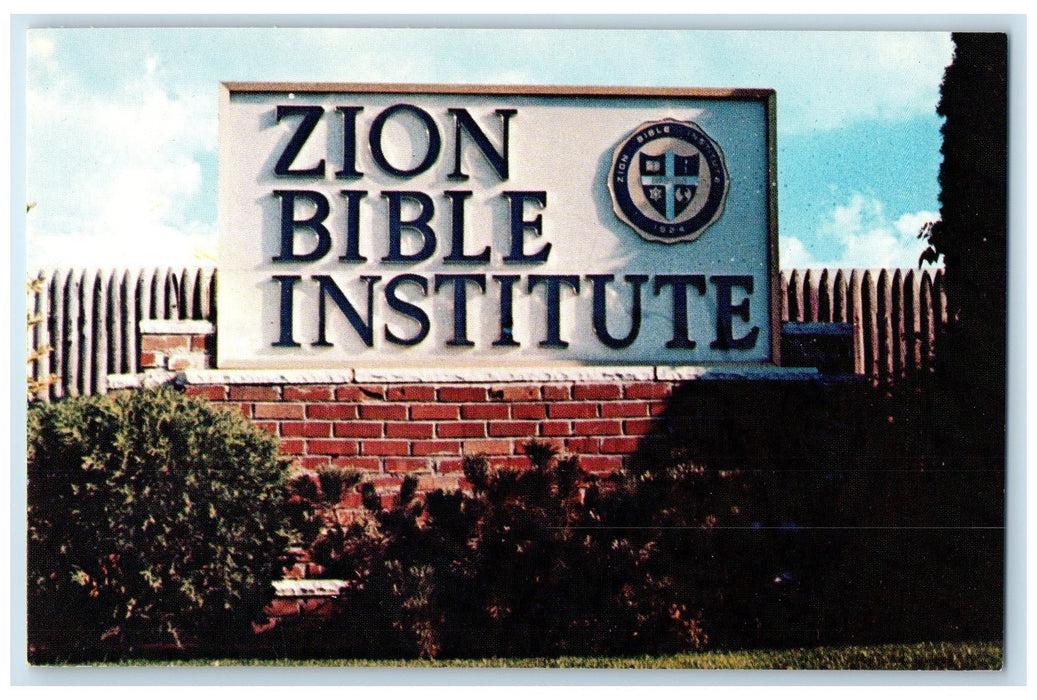 c1960's Zion Bible Institute Signange Scene Providence Rhode Island RI Postcard