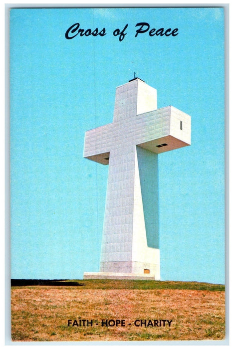 c1960's Scene Of the Cross Of Peace Alto Pass Illinois IL Unposted Postcard
