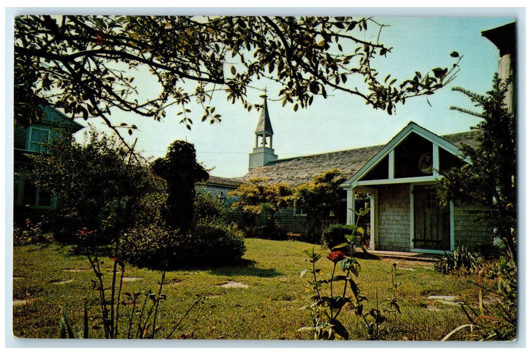 c1960's St. Mary's Of The Harbor Episcopal Church Provincetown MA Trees Postcard