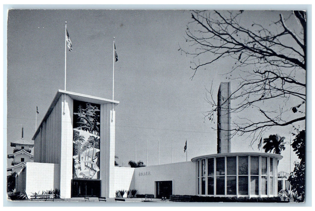 c1950 Pavilion Of United States Of Brazil 1939 Golden Gate Exposition Postcard