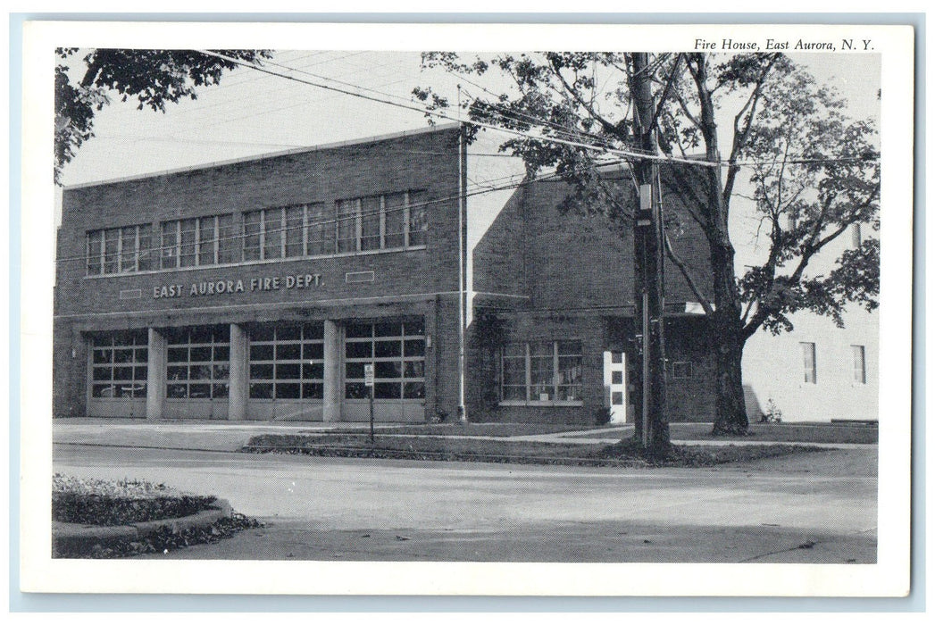 c1920's Fire House Fire Department Building East Aurora New York NY Postcard
