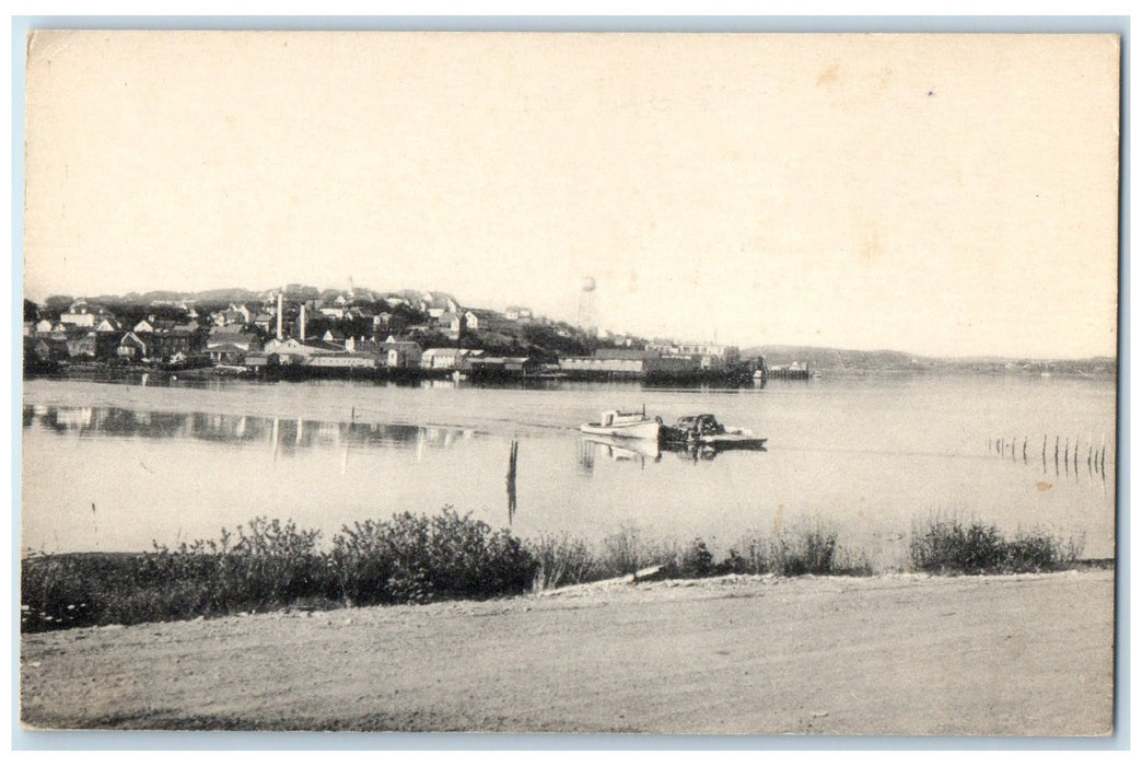 c1910's Lake River Speedboat Building Island Worcester Massachusetts MA Postcard