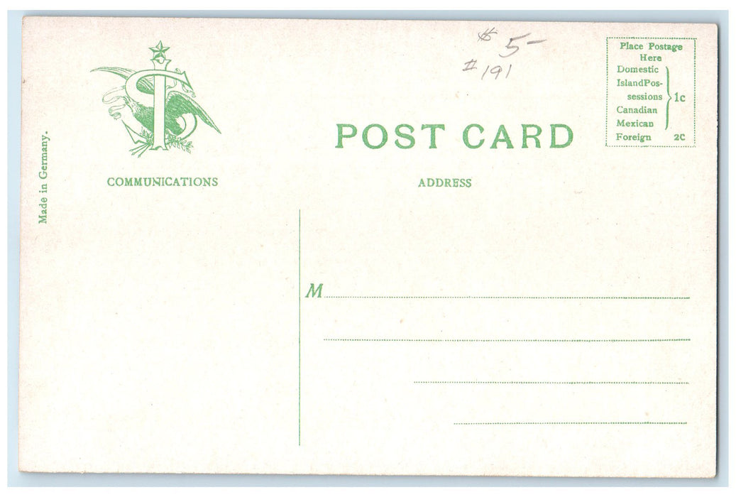 c1920's Municipal Ferry Boat Passenger Ship New York City New York NY Postcard