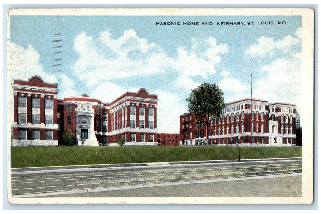 1916 Masonic Home & Infirmary Buildings Roadside St. Louis Missouri MO Postcard
