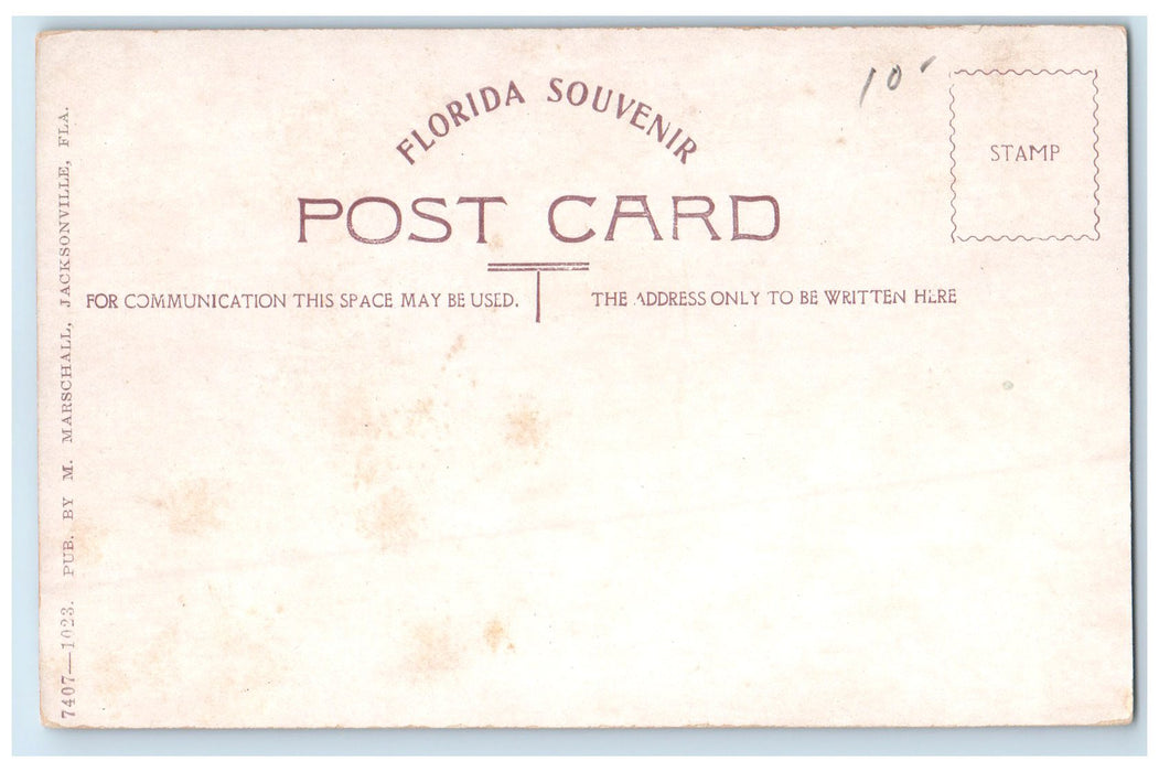 c1910 Main Street From Board Of Trade Building Jacksonville Florida FL Postcard
