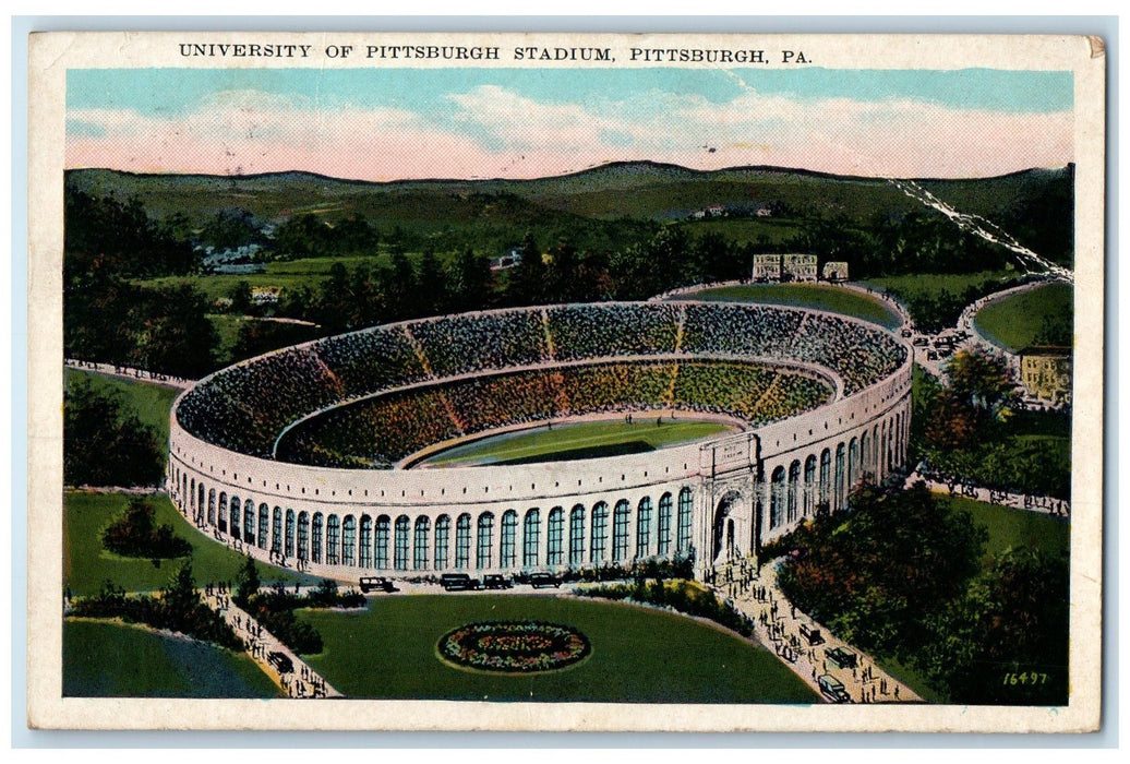 1931 University Of Pittsburgh Stadium Pittsburgh Pennsylvania PA Posted Postcard