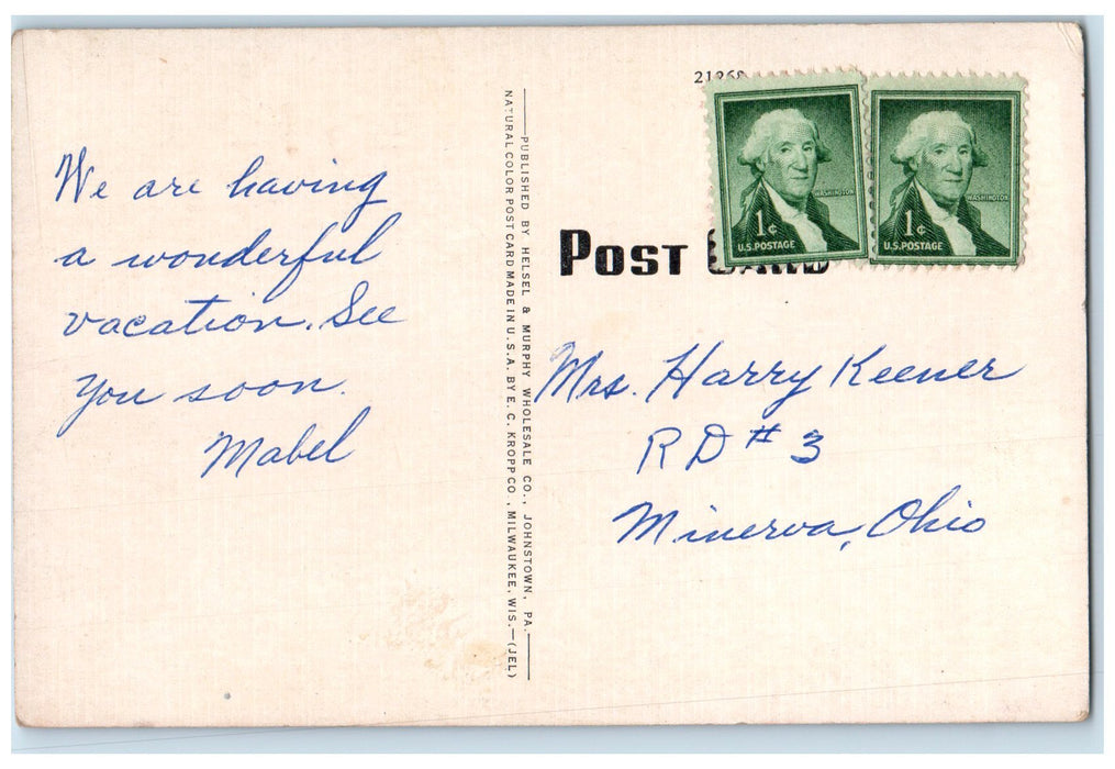c1940's Masonic Temple Valley Pike  Exterior Johnstown Pennsylvania PA Postcard