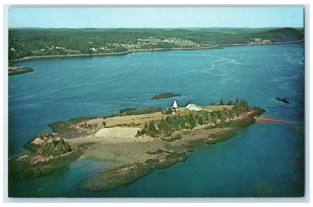 c1950's River Trees House Building Monument Saint Croix Island Maine ME Postcard