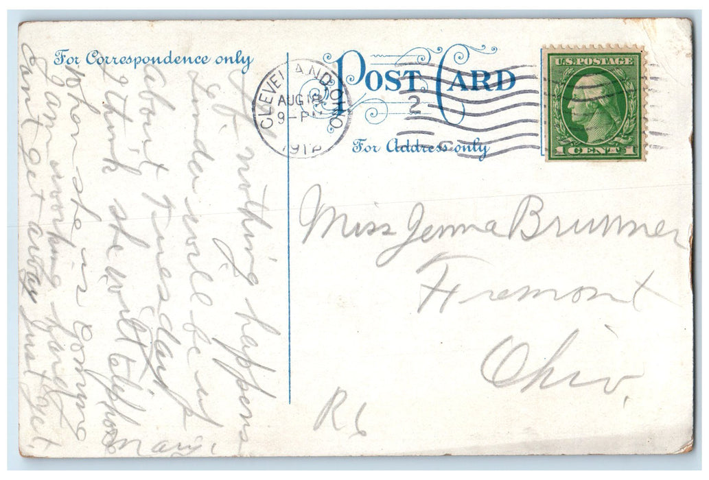 1912 I Received Your Letter It Was Great At Cleveland Ohio OH Posted Postcard