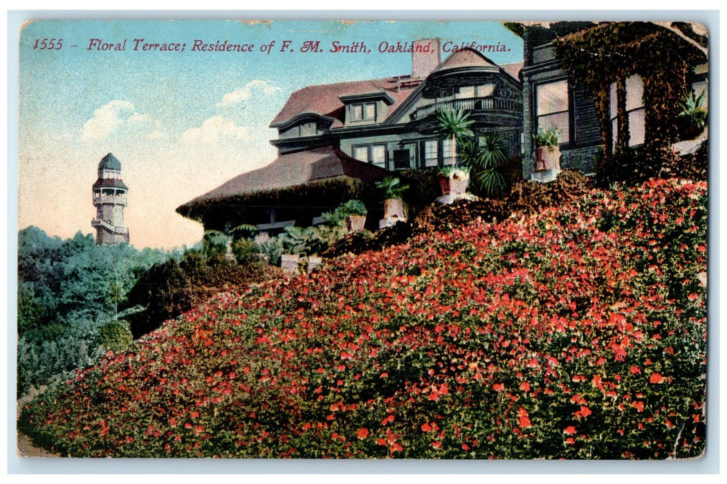 1921 Floral Terrace View Residence Of F. M. Smith Oakland California CA Postcard