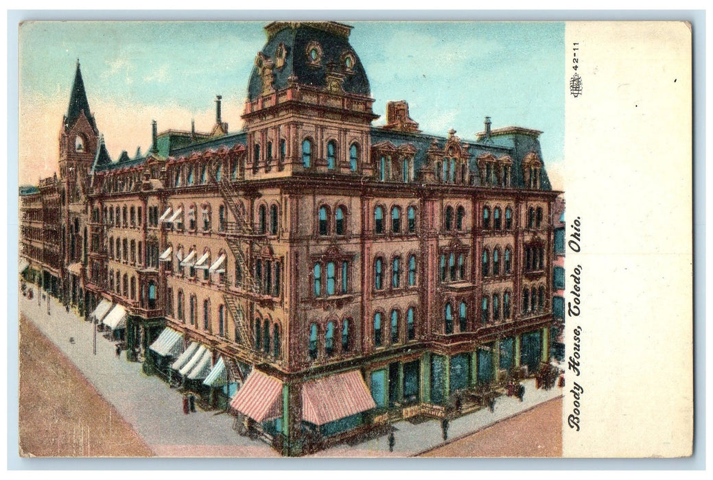 1908 Boody House Exterior Roadside Scene Toledo Ohio OH Posted Vintage Postcard