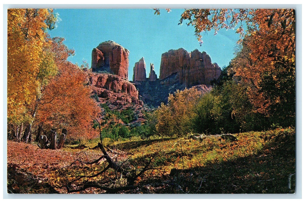 c1950's Courthouse Rock Oak Creek Rock Formation Canyon Arizona AZ Postcard