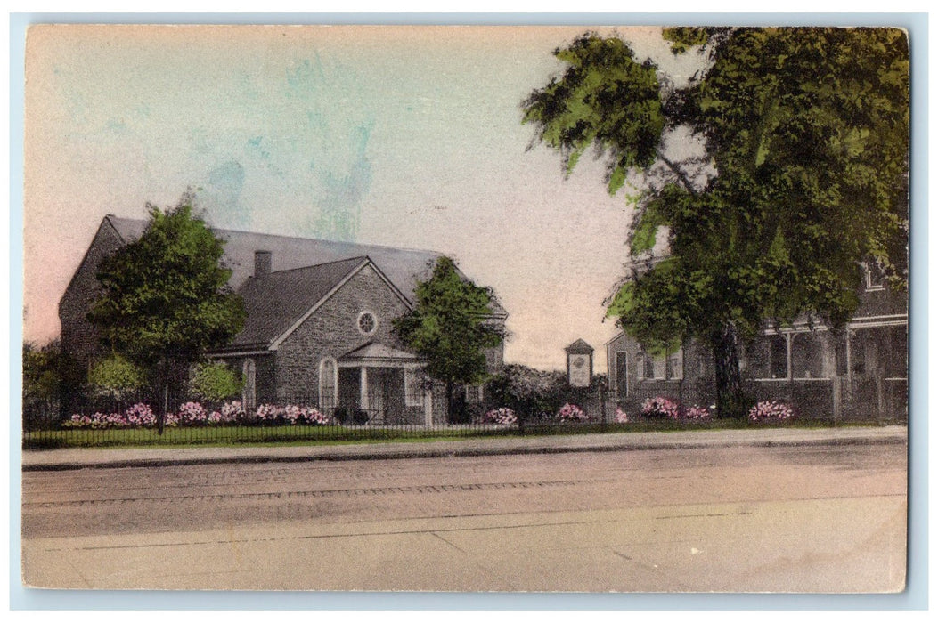 c1940's Mother Church Of The Brethren Exterior Roadside Philadelphia PA Postcard