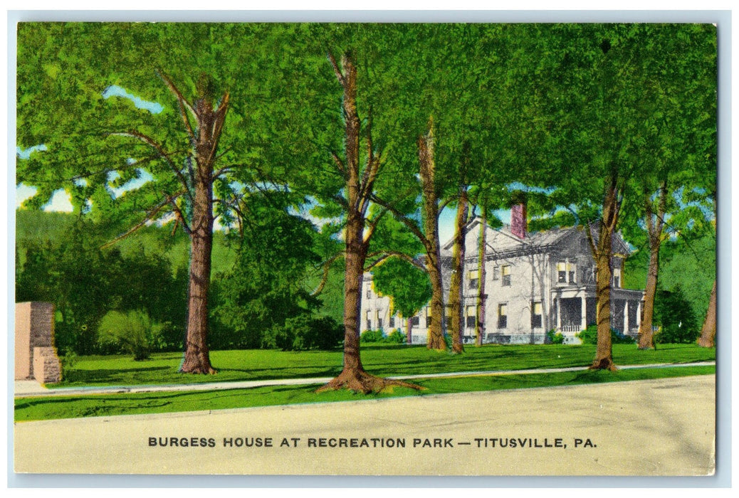 c1950's Burgees House At Recreation Center Titusville Pennsylvania PA Postcard