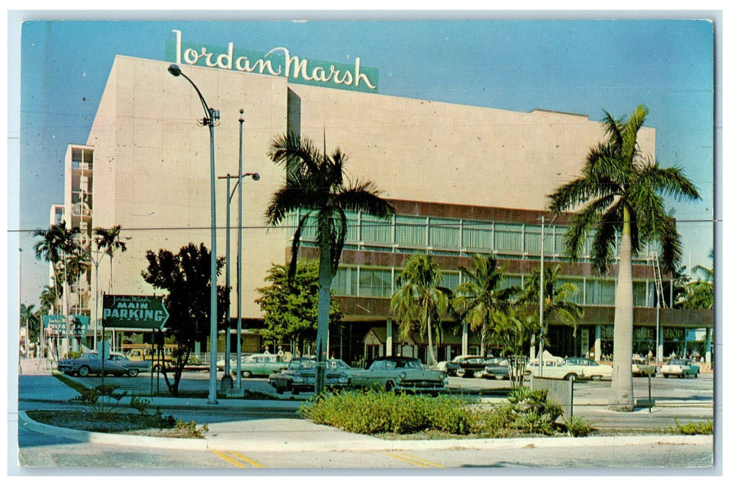 c1950's Jordan Marsh Miami's Great Store Classic Cars Miami Florida FL Postcard