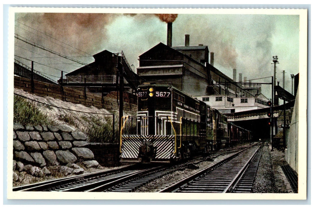 c1950's The Pittsburgh & Lake Erie Rail Road Train Portal Of Tunnel Postcard