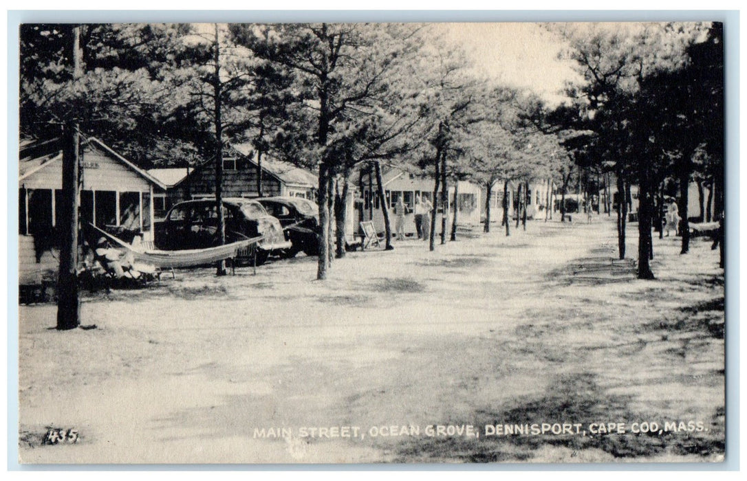 c1940's Main Street Ocean Grove Dennisport Cape Cod Massachusetts MA  Postcard