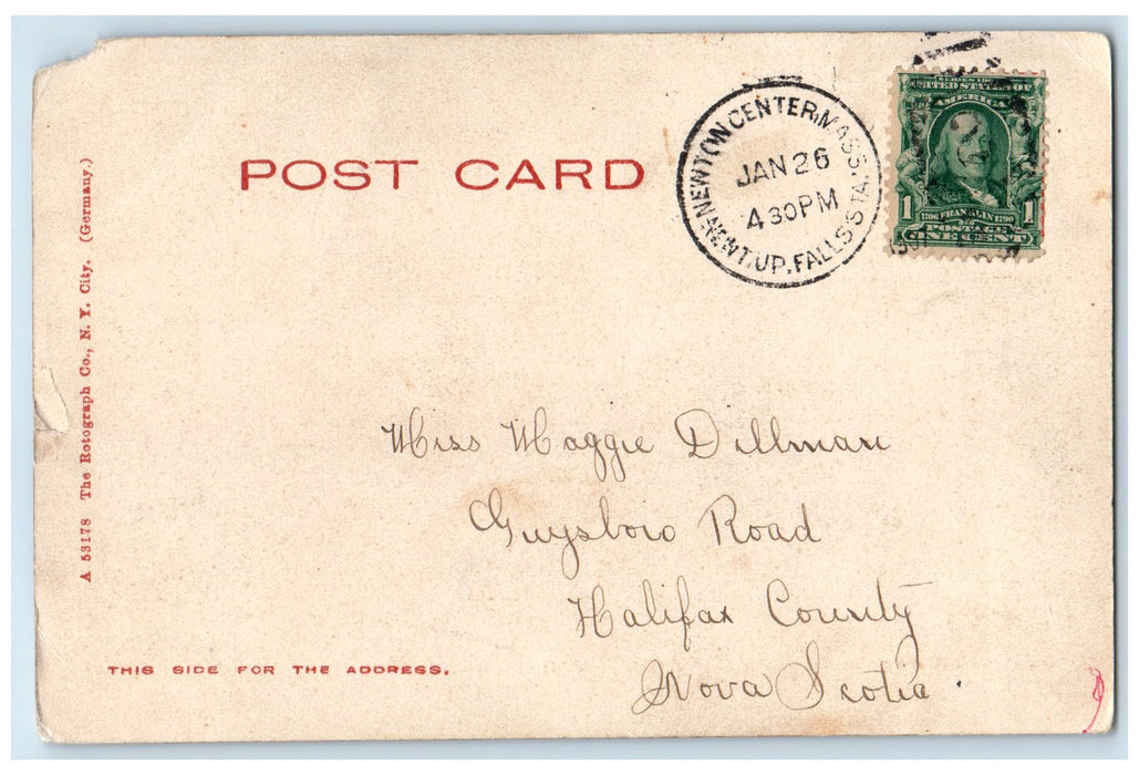 1907 Kindergarten School And Club House Exterior Newton Highlands MA Postcard