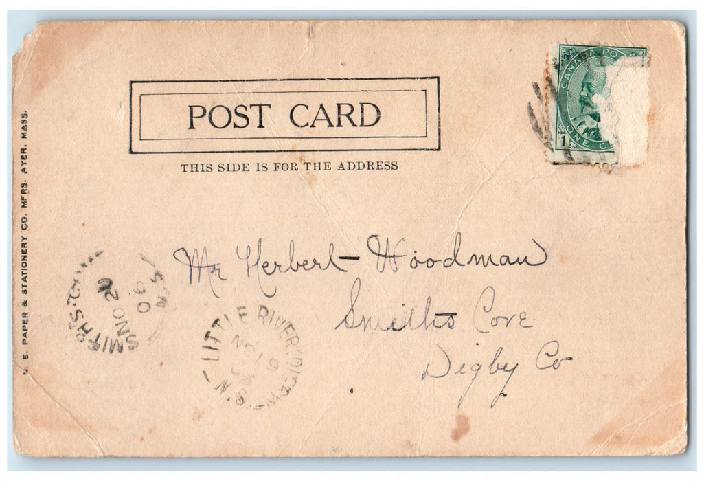 1906 The Green Statue Canon Balls Derby Connecticut CT Posted Vintage Postcard