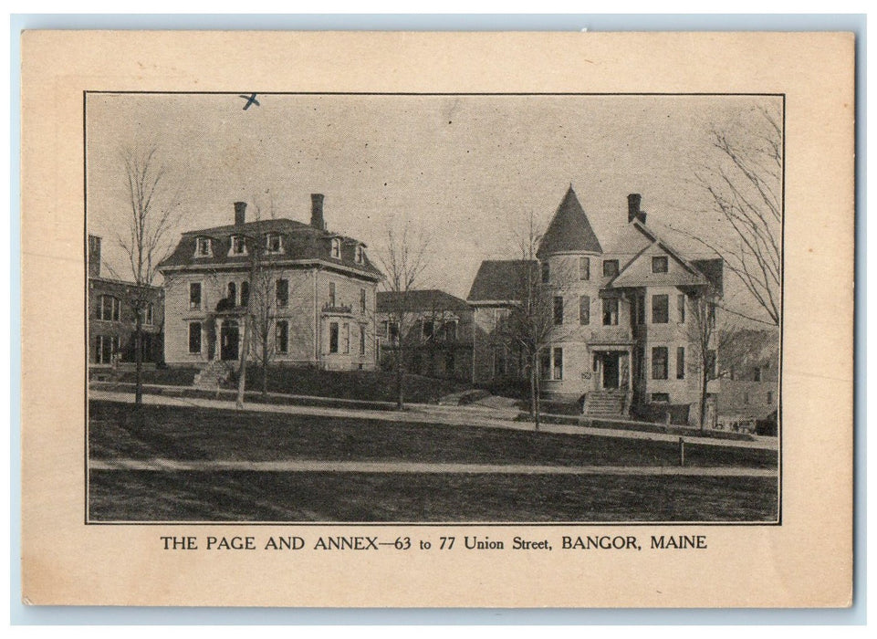 c1910's The Page And Annex Union Street Scene Bangor Maine ME Unposted Postcard