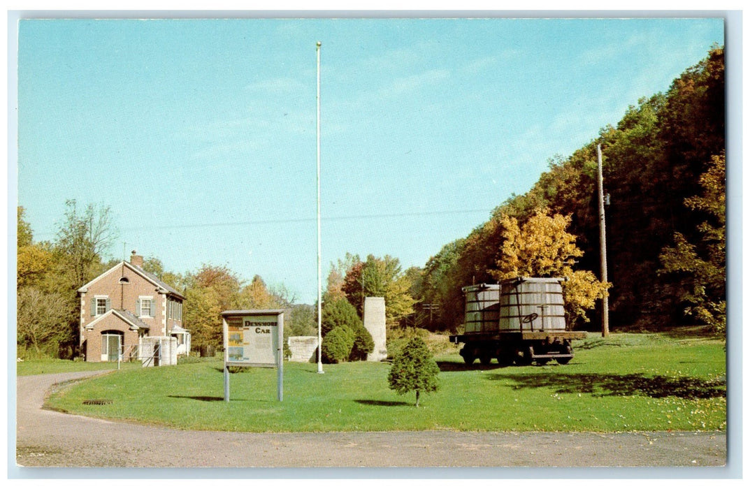 c1960's Densmore Cars Drake Well Park Titusville Pennsylvania PA Trees Postcard