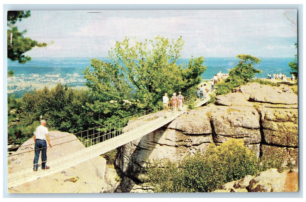 c1950 Swing Along Bridge Rock City Atop Lookout Mountain Chattanooga TN Postcard