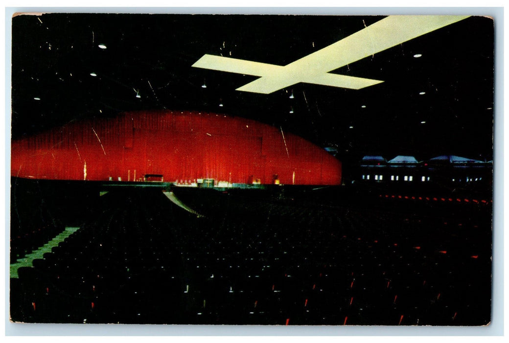 c1950 Cathedral Of Tomorrow Church Auditorium Cross Dome Akron Ohio OH Postcard