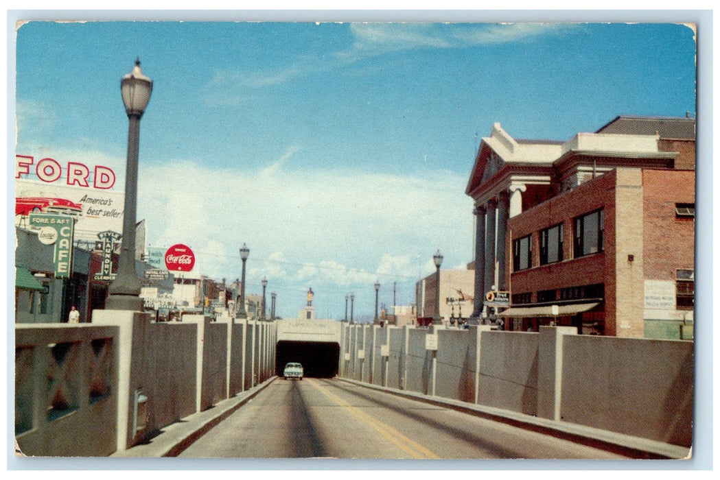 1956 Bankhead Tunnel Connecting Government Street Mobile Alabama AL Postcard