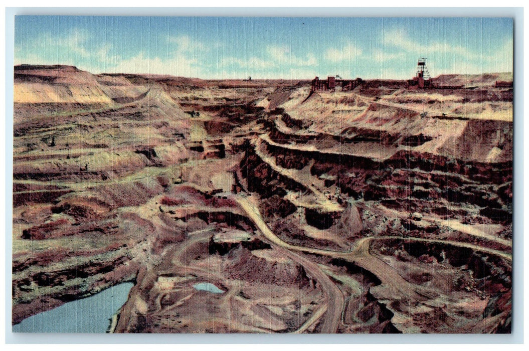 c1940's Webb Susquehanna Weggum Iron Ore Mines Hibbing Minnesota MN Postcard