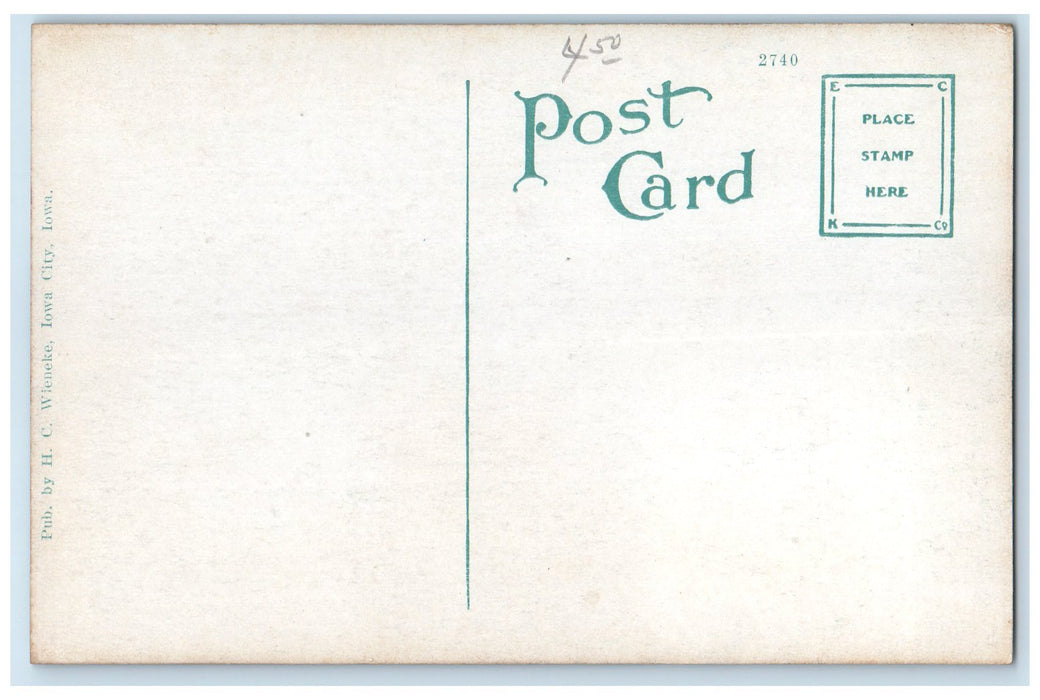 c1910's Birds Eye View SUI Campus Dirt Road Building Iowa City Iowa IA Postcard