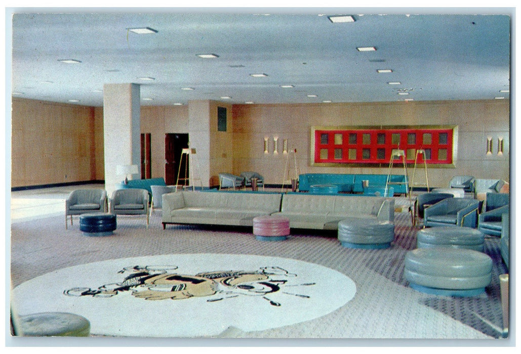 c1950's The Terrace Lounge Memorial Union Building Iowa City Iowa IA Postcard