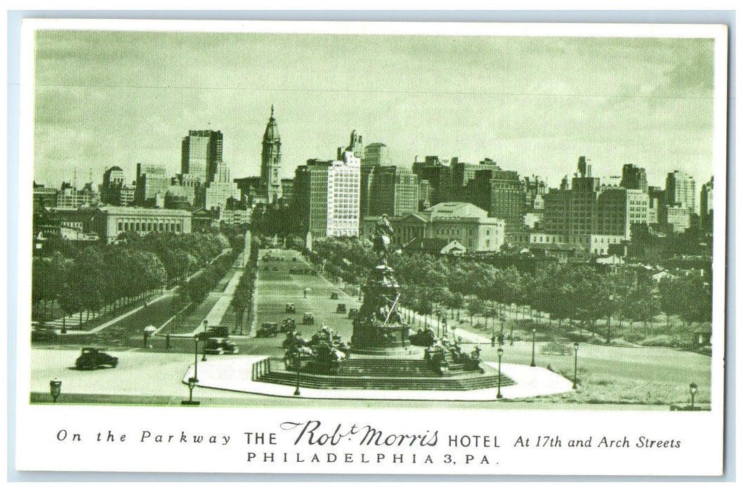 c1920's The Robtmorris Hotel & Restaurant Philadelphia Pennsylvania PA Postcard