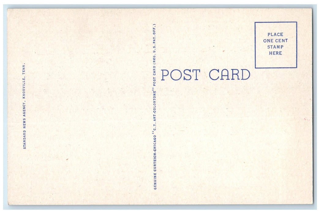 c1940s Farragut Hotel Exterior Roadside Knoxville Tennessee TN Unposted Postcard