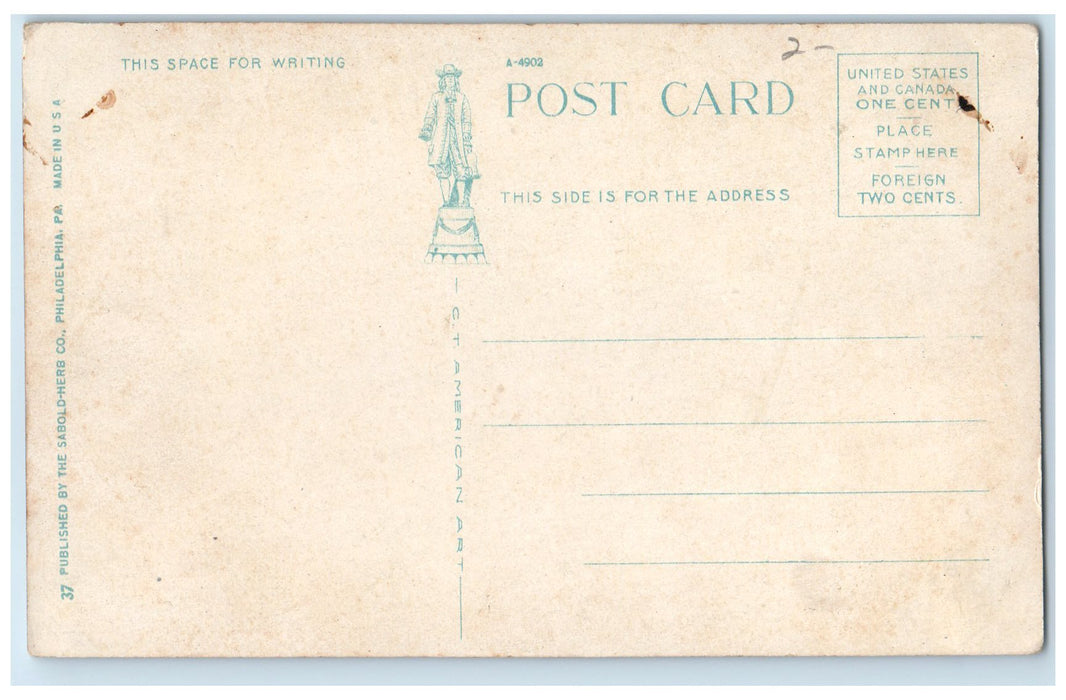 c1920 The Tower And Hotel On Mt. Penn Tourists Reading Pennsylvania PA Postcard
