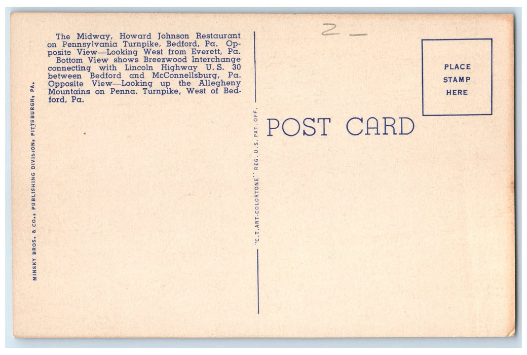 c1940's The Midway On Pena Turnpike Multiview Everett Pennsylvania PA Postcard