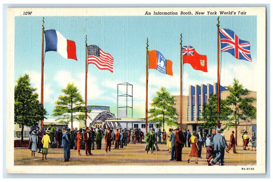 c1940's An Information Booth New York World's Fair New York NY Unposted Postcard