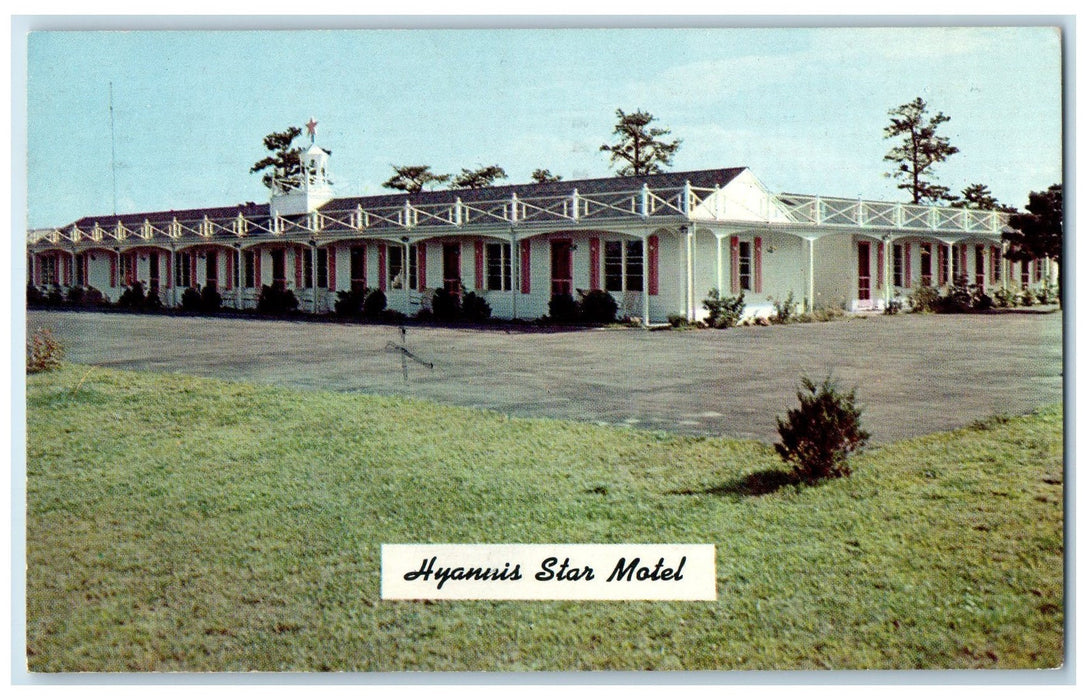 1960 Hyannis Star Motel & Restaurant Cottages Cape Cod Massachusetts MA Postcard