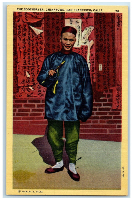 1940's The Soothsayer Chinatown San Francisco California CA Unposted Postcard