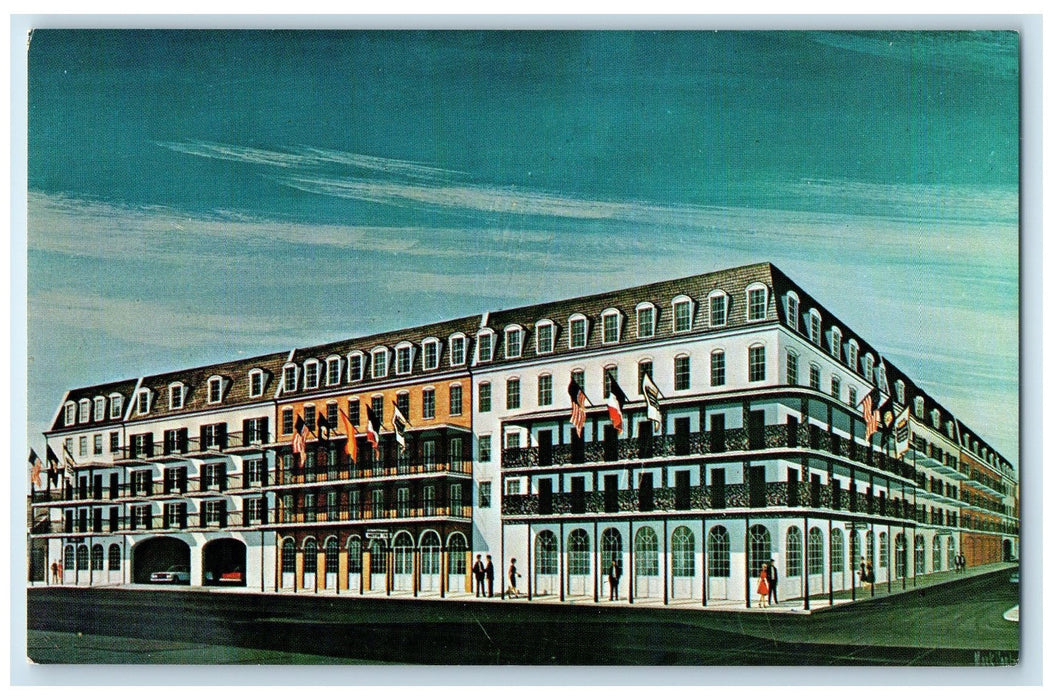 1960's Le Downtowner Du Vieux Carre New Orleans Louisiana LA Unposted Postcard