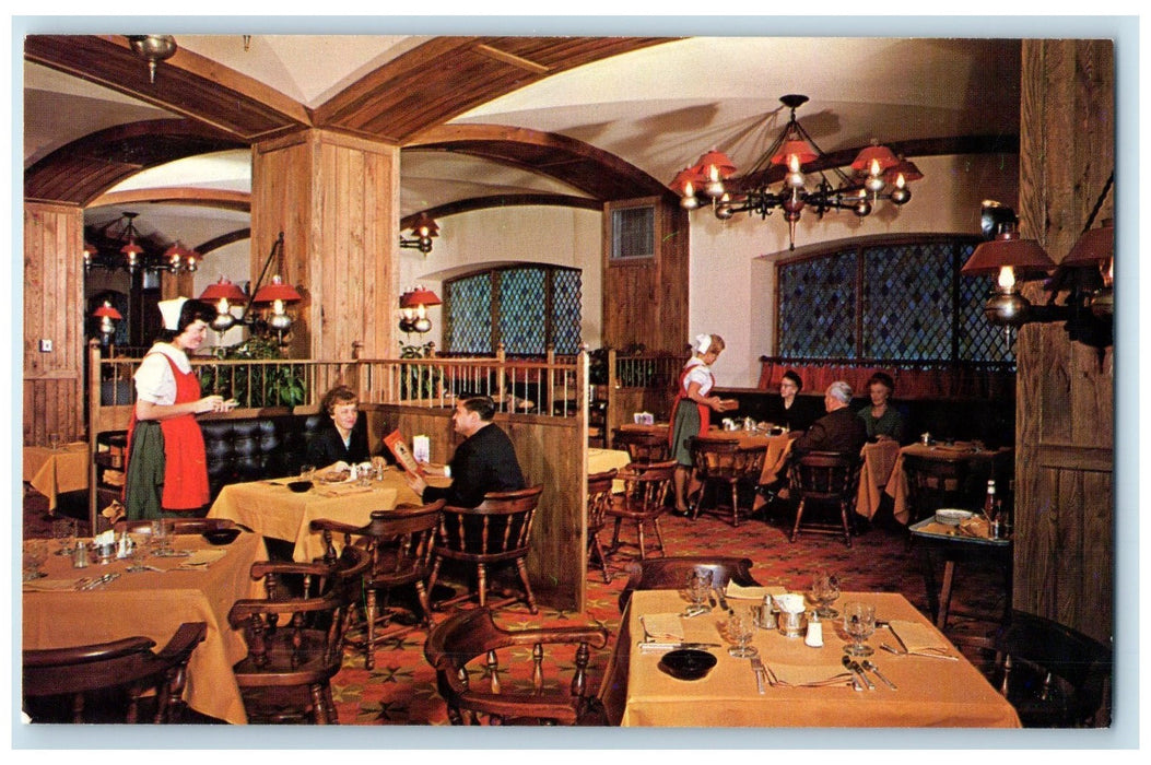 c1950 The Statler Hilton Park Square Restaurant Boston Massachusetts MA Postcard
