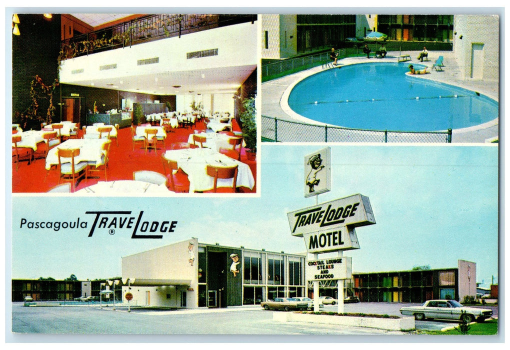 c1940s Pascagoula Travel Lodge Scene Pascagoula Mississippi MS Unposted Postcard