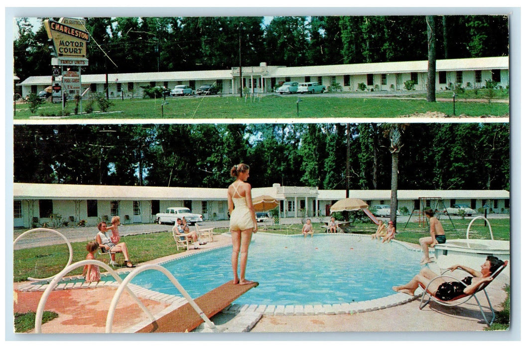 c1960's Charleston Motor Court Charleston South Carolina SC Unposted Postcard