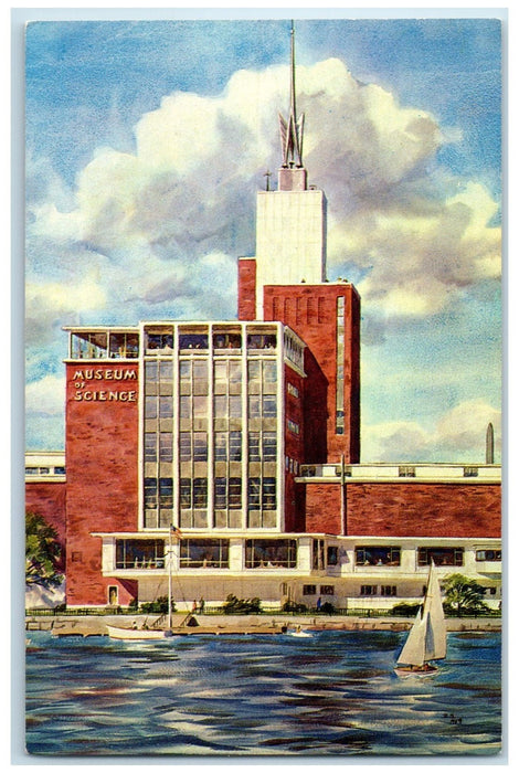 c1950's New Central Building Museum Of Science Boston Massachusetts MA Postcard