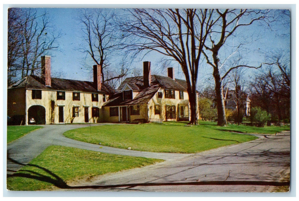 c1950 Bullet Hole House Building Entrance Road Concord Massachusetts MA Postcard