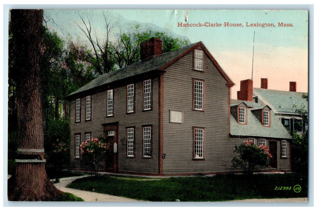 1911 Hancock Clarke House Home Building View Lexington Massachusetts MA Postcard