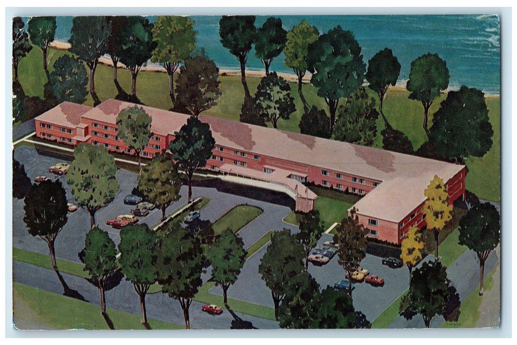 c1960's Aerial View Treadway Inn On The River Niagara Falls New York NY Postcard