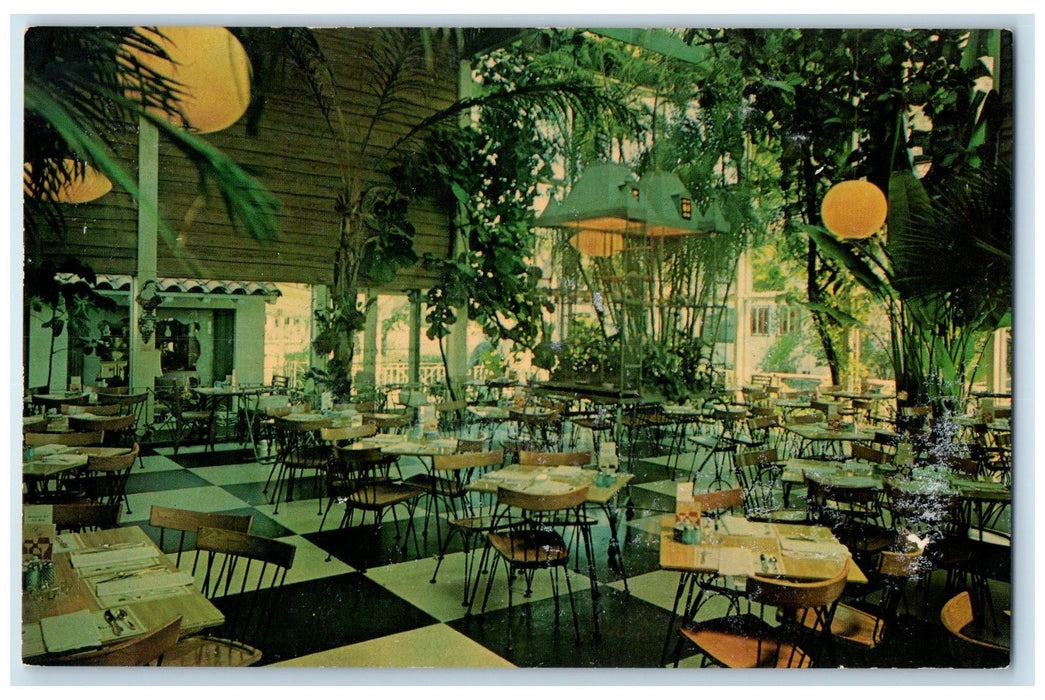 c1950 Medgwood Inn Restaurant Patio Dining St Petersburg FL Advertising Postcard