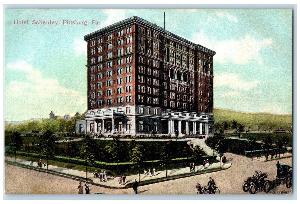 c1910s Hotel Schenley Exterior Trees Pittsburg Pennsylvania PA Unposted Postcard